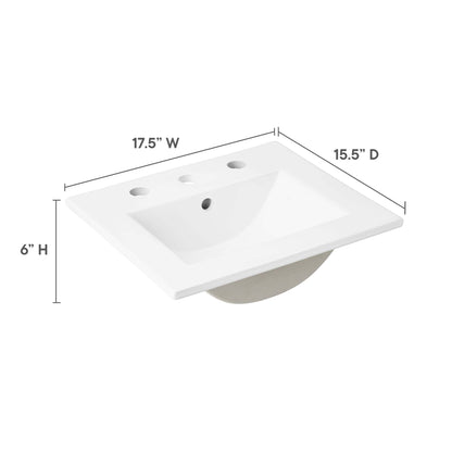 Modway - Cayman 18" Bathroom Sink by Modway  Bathroom Vanities White - EEI-4836-WHI
