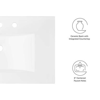 Modway - Cayman 30" Bathroom Sink by Modway  Bathroom Vanities White - EEI-4837-WHI