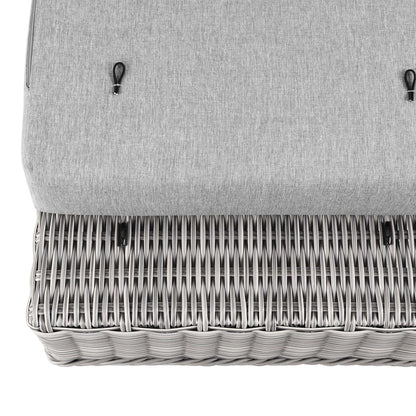 Modway - Conway Outdoor Patio Wicker Rattan Ottoman by Modway  Outdoor Furniture Sofa Sectionals Gray - EEI-4839-LGR-GRY