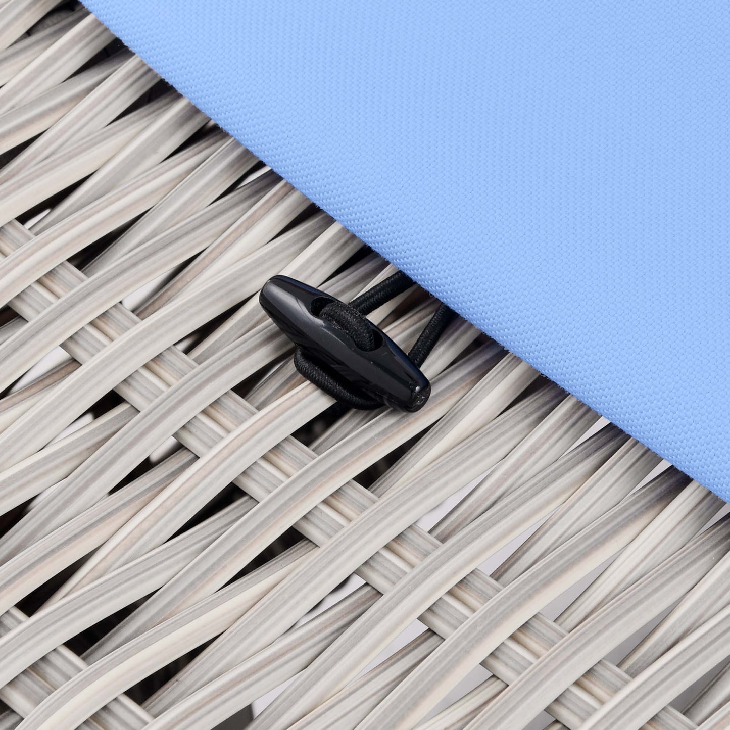 Modway Outlet Conway Outdoor Patio Wicker Rattan Ottoman by Modway  Outdoor Furniture Furniture Light Gray Light Blue - EEI-4839-LGR-LBU