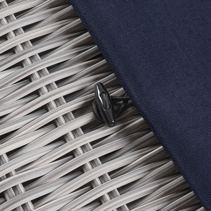 Modway Outlet Conway Outdoor Patio Wicker Rattan Ottoman by Modway  Outdoor Furniture Furniture Light Gray Navy - EEI-4839-LGR-NAV