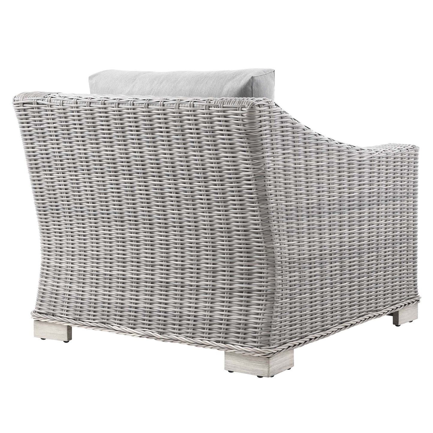 Modway - Conway Outdoor Patio Wicker Rattan Armchair by Modway  Outdoor Furniture Sofa Sectionals Gray - EEI-4840-LGR-GRY