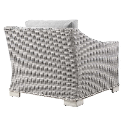 Modway - Conway Outdoor Patio Wicker Rattan Armchair by Modway  Outdoor Furniture Sofa Sectionals Gray - EEI-4840-LGR-GRY