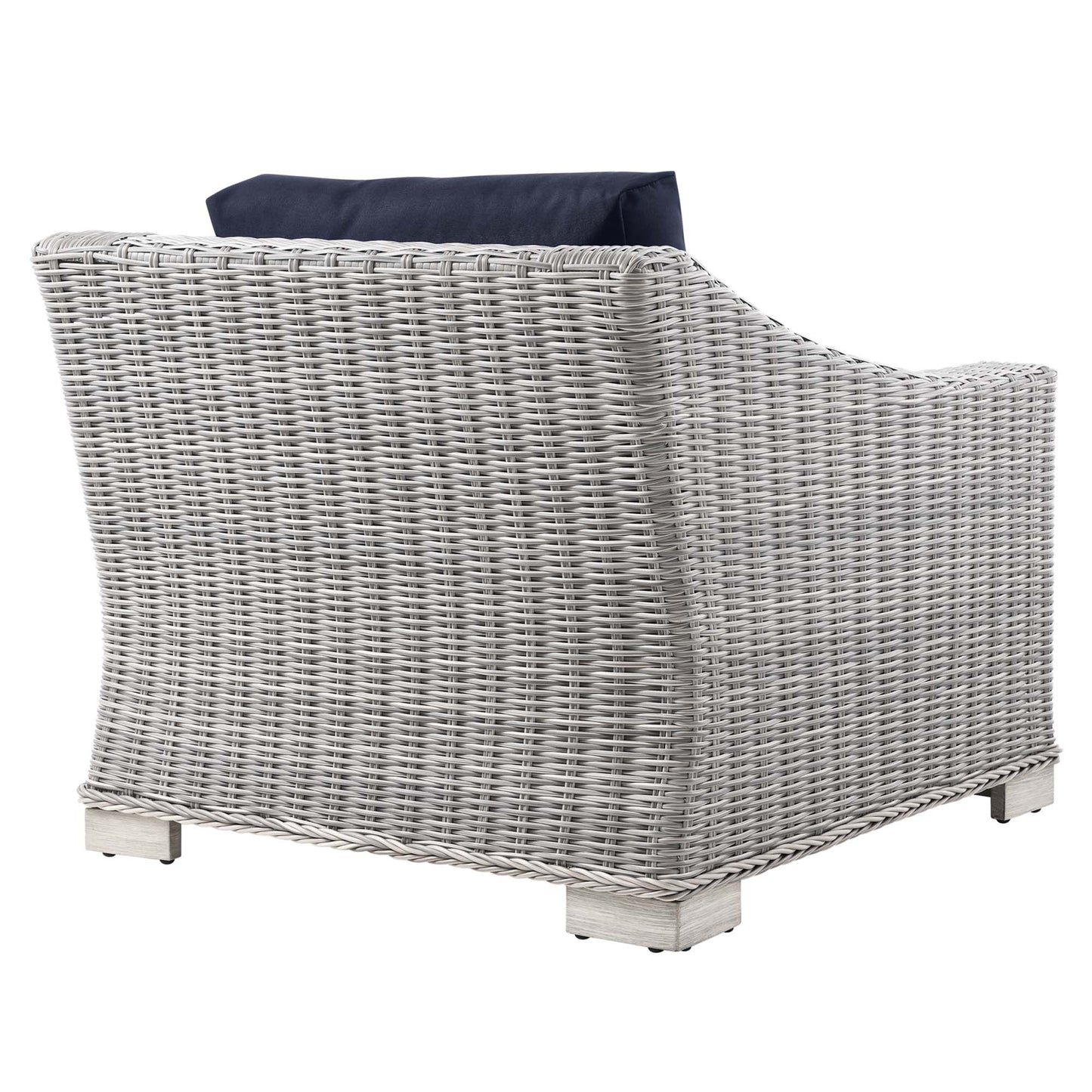 Modway - Conway Outdoor Patio Wicker Rattan Armchair by Modway  Outdoor Furniture Sofa Sectionals Blue - EEI-4840-LGR-NAV