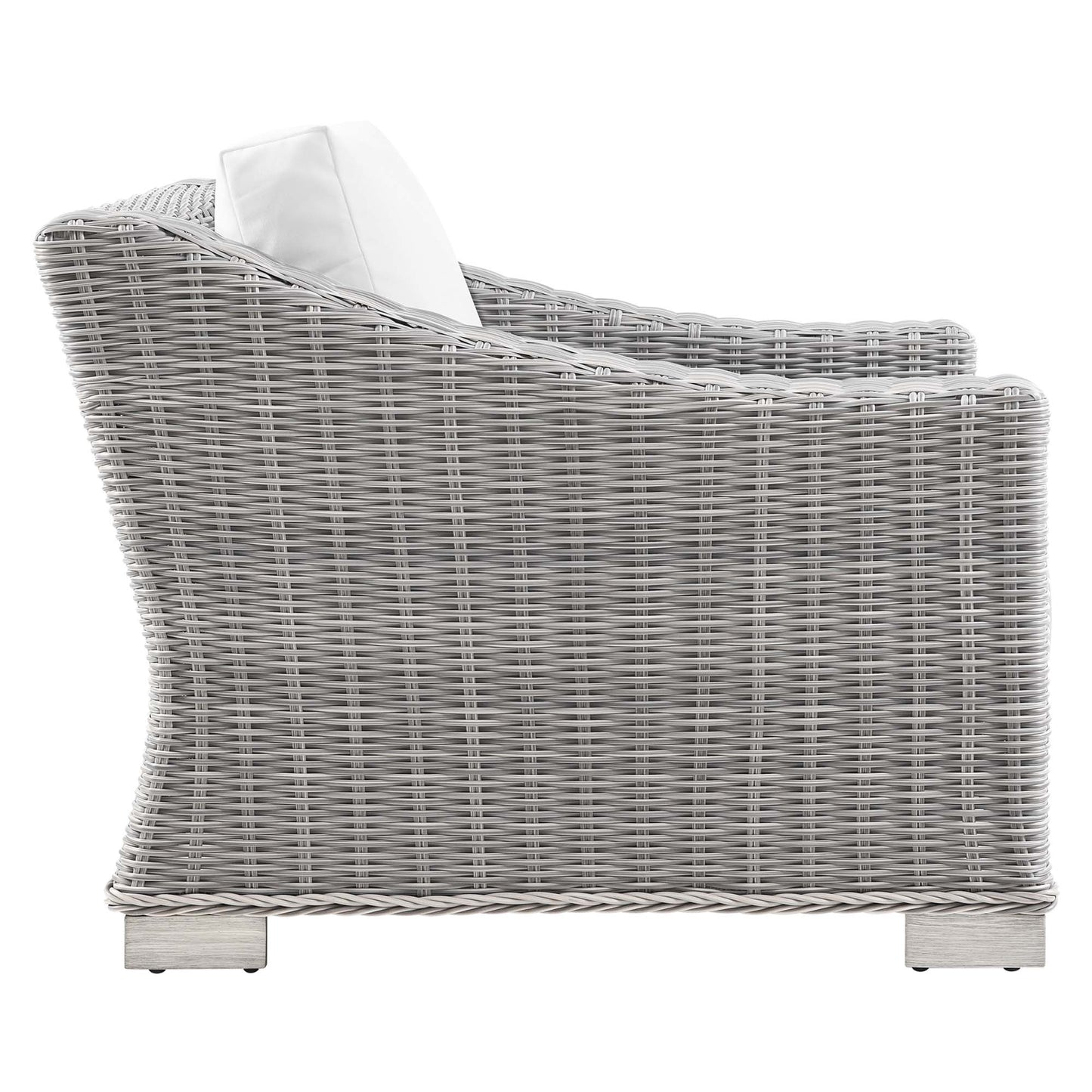 Modway Outlet Conway Outdoor Patio Wicker Rattan Armchair by Modway  Outdoor Furniture Furniture Light Gray White - EEI-4840-LGR-WHI