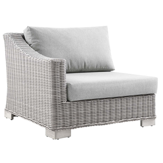 Modway Outlet Conway Outdoor Patio Wicker Rattan Left-Arm Chair by Modway  Outdoor Furniture Furniture Light Gray Gray - EEI-4845-LGR-GRY