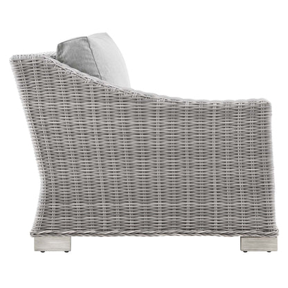 Modway Outlet Conway Outdoor Patio Wicker Rattan Left-Arm Chair by Modway  Outdoor Furniture Furniture Light Gray Gray - EEI-4845-LGR-GRY
