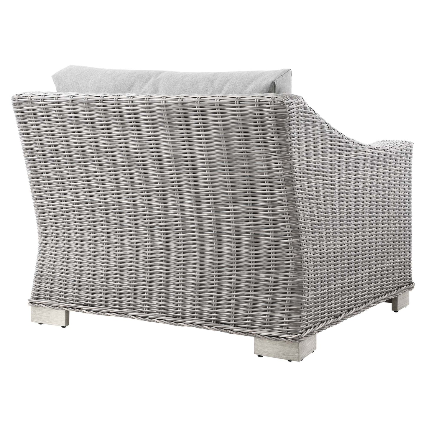 Modway Outlet Conway Outdoor Patio Wicker Rattan Left-Arm Chair by Modway  Outdoor Furniture Furniture Light Gray Gray - EEI-4845-LGR-GRY