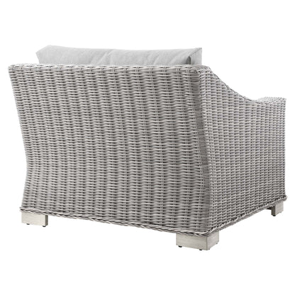 Modway Outlet Conway Outdoor Patio Wicker Rattan Left-Arm Chair by Modway  Outdoor Furniture Furniture Light Gray Gray - EEI-4845-LGR-GRY