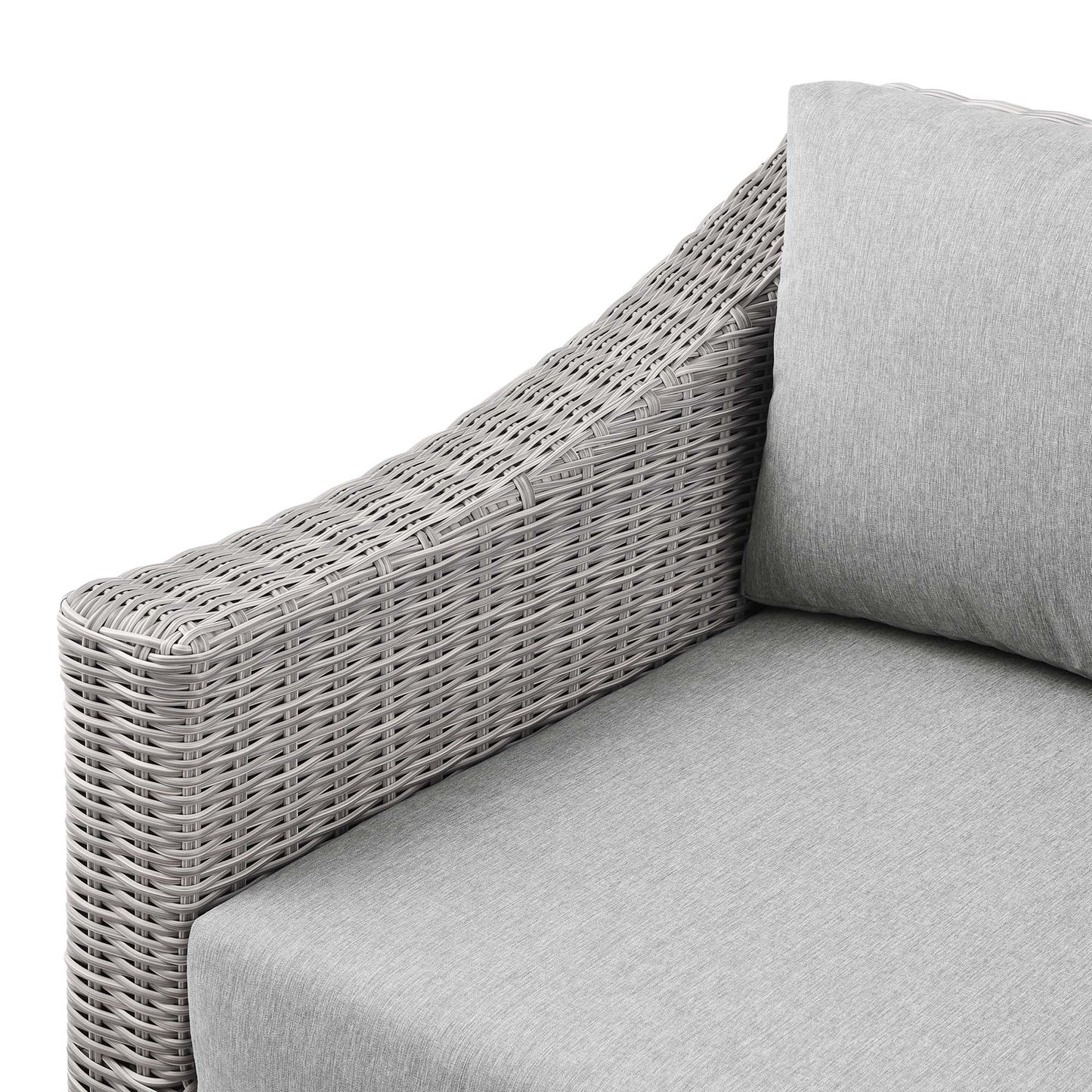 Modway Outlet Conway Outdoor Patio Wicker Rattan Left-Arm Chair by Modway  Outdoor Furniture Furniture Light Gray Gray - EEI-4845-LGR-GRY