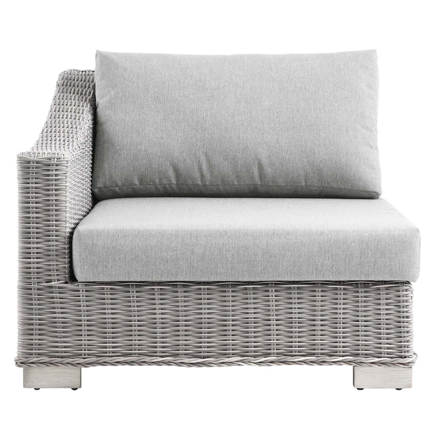 Modway Outlet Conway Outdoor Patio Wicker Rattan Left-Arm Chair by Modway  Outdoor Furniture Furniture Light Gray Gray - EEI-4845-LGR-GRY