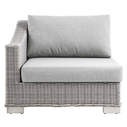 Modway Outlet Conway Outdoor Patio Wicker Rattan Left-Arm Chair by Modway  Outdoor Furniture Furniture Light Gray Gray - EEI-4845-LGR-GRY