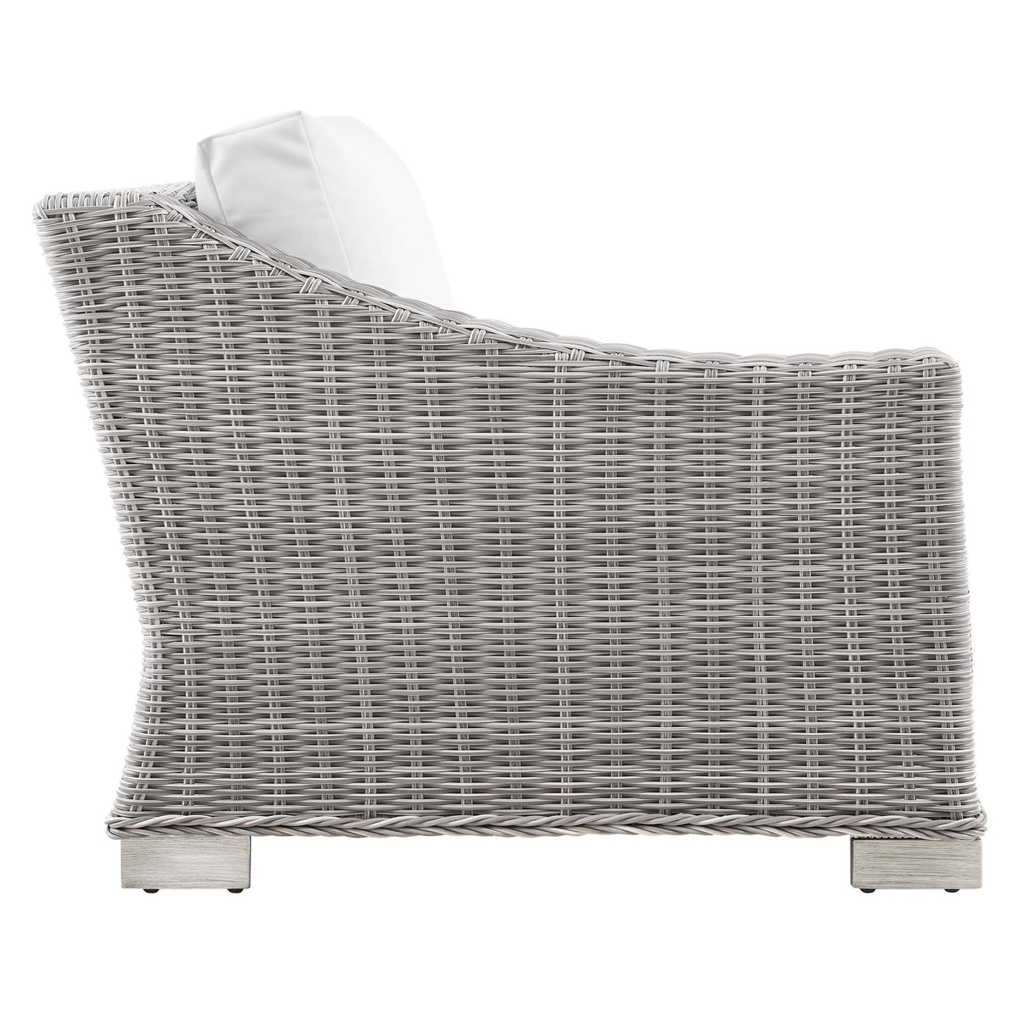 Modway Outlet Conway Outdoor Patio Wicker Rattan Left-Arm Chair by Modway  Outdoor Furniture Furniture Light Gray White - EEI-4845-LGR-WHI