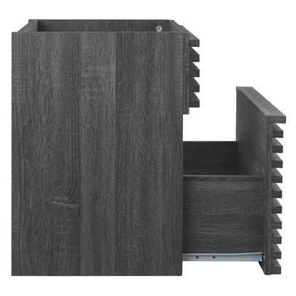 Modway Outlet Render 18" Wall-Mount Bathroom Vanity Cabinet (Sink Basin Not Included) by Modway  Bathroom Furniture Charcoal - EEI-4848-CHA
