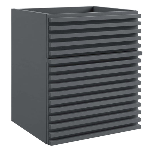 Modway Outlet Render 18" Wall-Mount Bathroom Vanity Cabinet (Sink Basin Not Included) by Modway  Bathroom Furniture Gray - EEI-4848-GRY