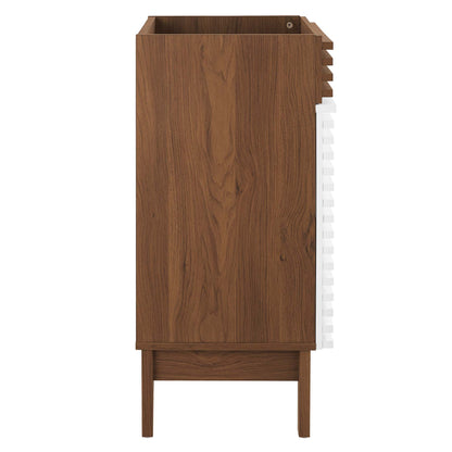 Modway Outlet Render 18" Bathroom Vanity Cabinet (Sink Basin Not Included) by Modway  Bathroom Furniture White Walnut - EEI-4849-WHI-WAL