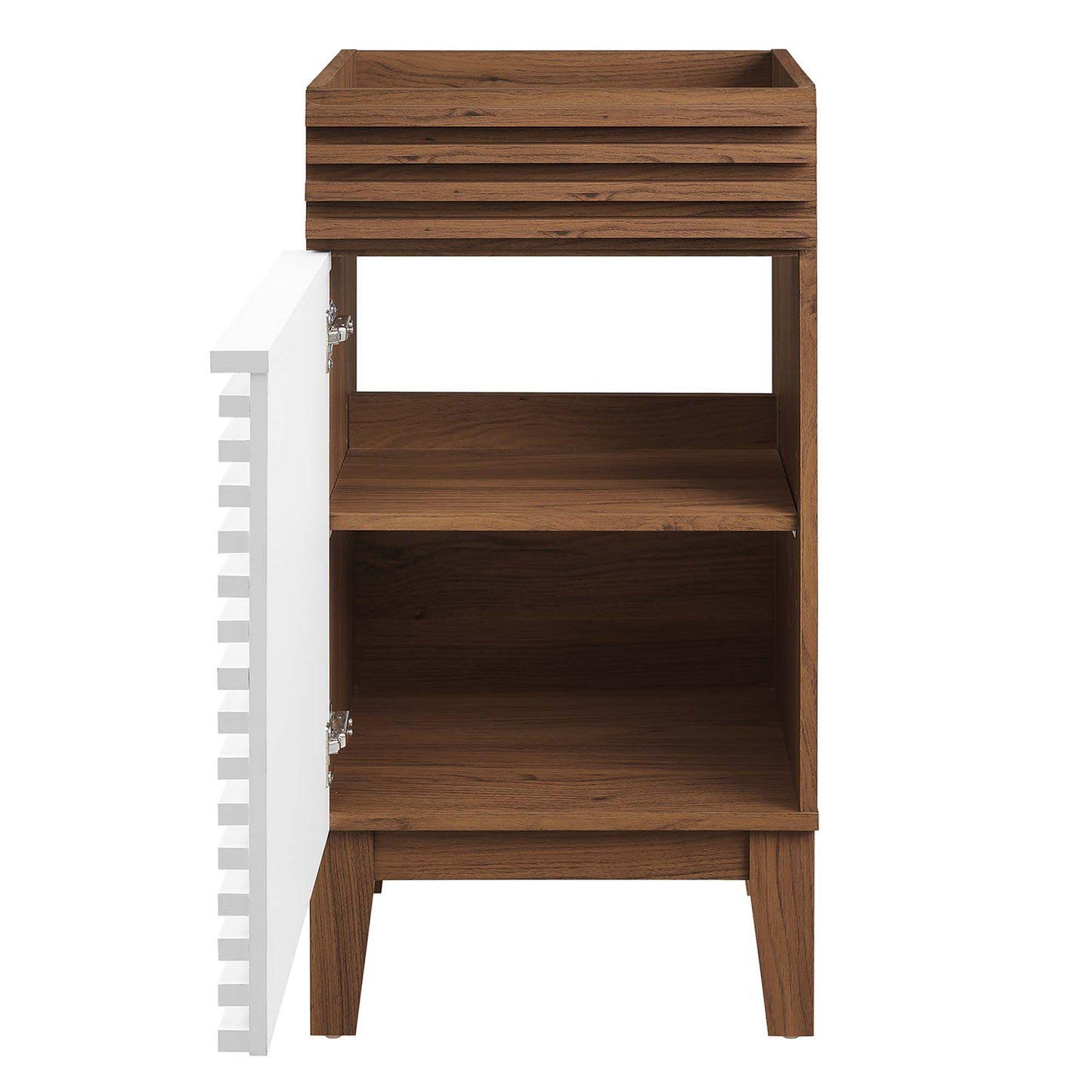 Modway Outlet Render 18" Bathroom Vanity Cabinet (Sink Basin Not Included) by Modway  Bathroom Furniture White Walnut - EEI-4849-WHI-WAL