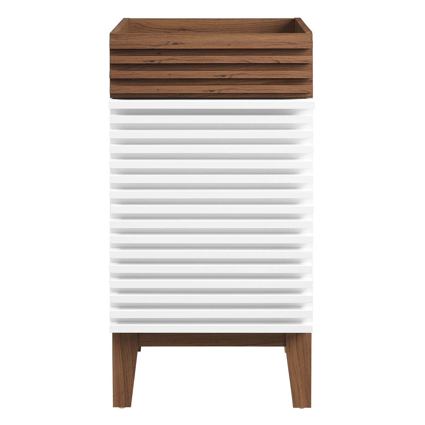 Modway Outlet Render 18" Bathroom Vanity Cabinet (Sink Basin Not Included) by Modway  Bathroom Furniture White Walnut - EEI-4849-WHI-WAL