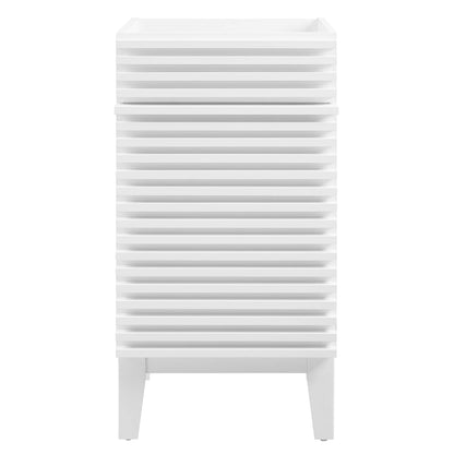 Modway Outlet Render 18" Bathroom Vanity Cabinet (Sink Basin Not Included) by Modway  Bathroom Furniture White - EEI-4849-WHI