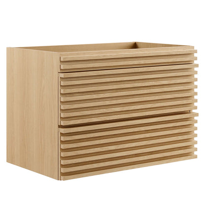 Modway - Render 30" Wall-Mount Bathroom Vanity Cabinet (Sink Basin Not Included) by Modway  Bathroom Vanities Brown - EEI-4850-OAK