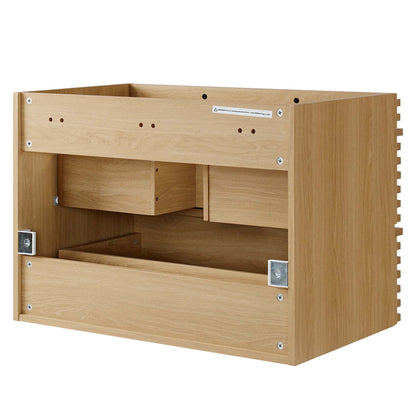 Modway - Render 30" Wall-Mount Bathroom Vanity Cabinet (Sink Basin Not Included) by Modway  Bathroom Vanities Brown - EEI-4850-OAK