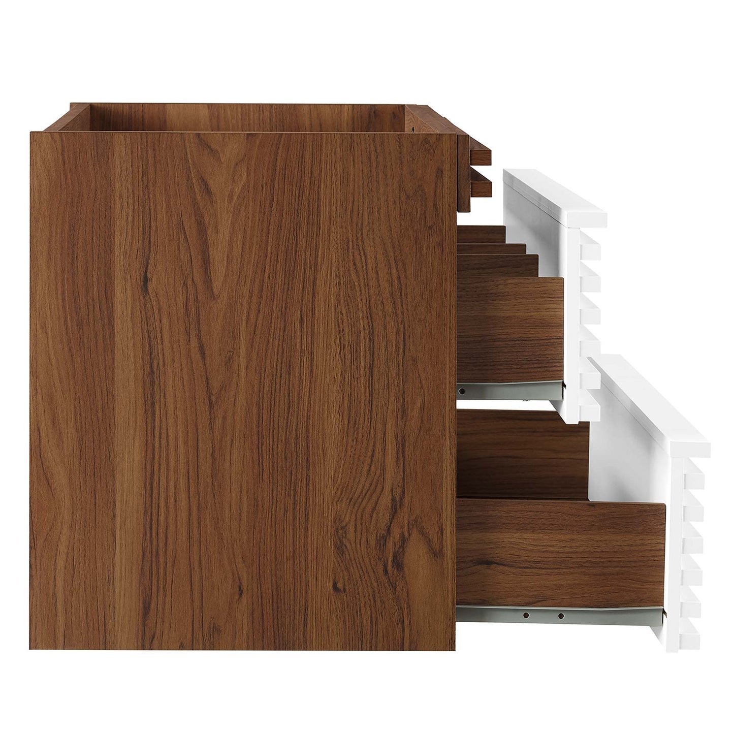 Modway Outlet Render 30" Wall-Mount Bathroom Vanity Cabinet (Sink Basin Not Included) by Modway  Bathroom Furniture White Walnut - EEI-4850-WHI-WAL