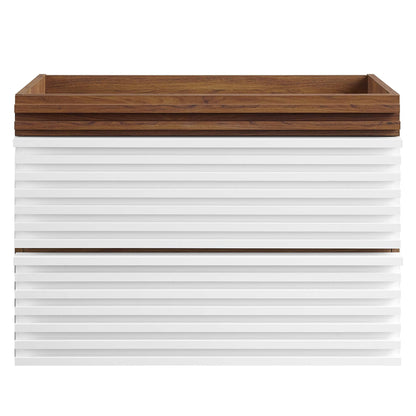 Modway Outlet Render 30" Wall-Mount Bathroom Vanity Cabinet (Sink Basin Not Included) by Modway  Bathroom Furniture White Walnut - EEI-4850-WHI-WAL