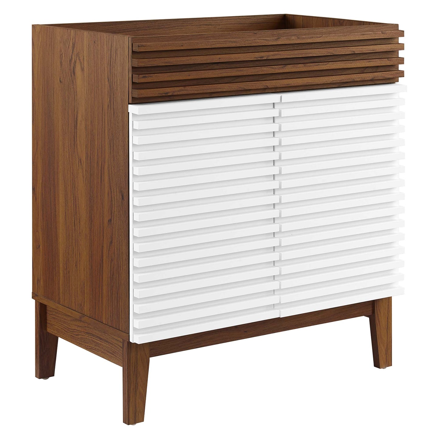 Modway Outlet Render 30" Bathroom Vanity Cabinet (Sink Basin Not Included) by Modway  Bathroom Furniture White Walnut - EEI-4851-WHI-WAL