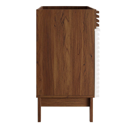 Modway Outlet Render 30" Bathroom Vanity Cabinet (Sink Basin Not Included) by Modway  Bathroom Furniture White Walnut - EEI-4851-WHI-WAL