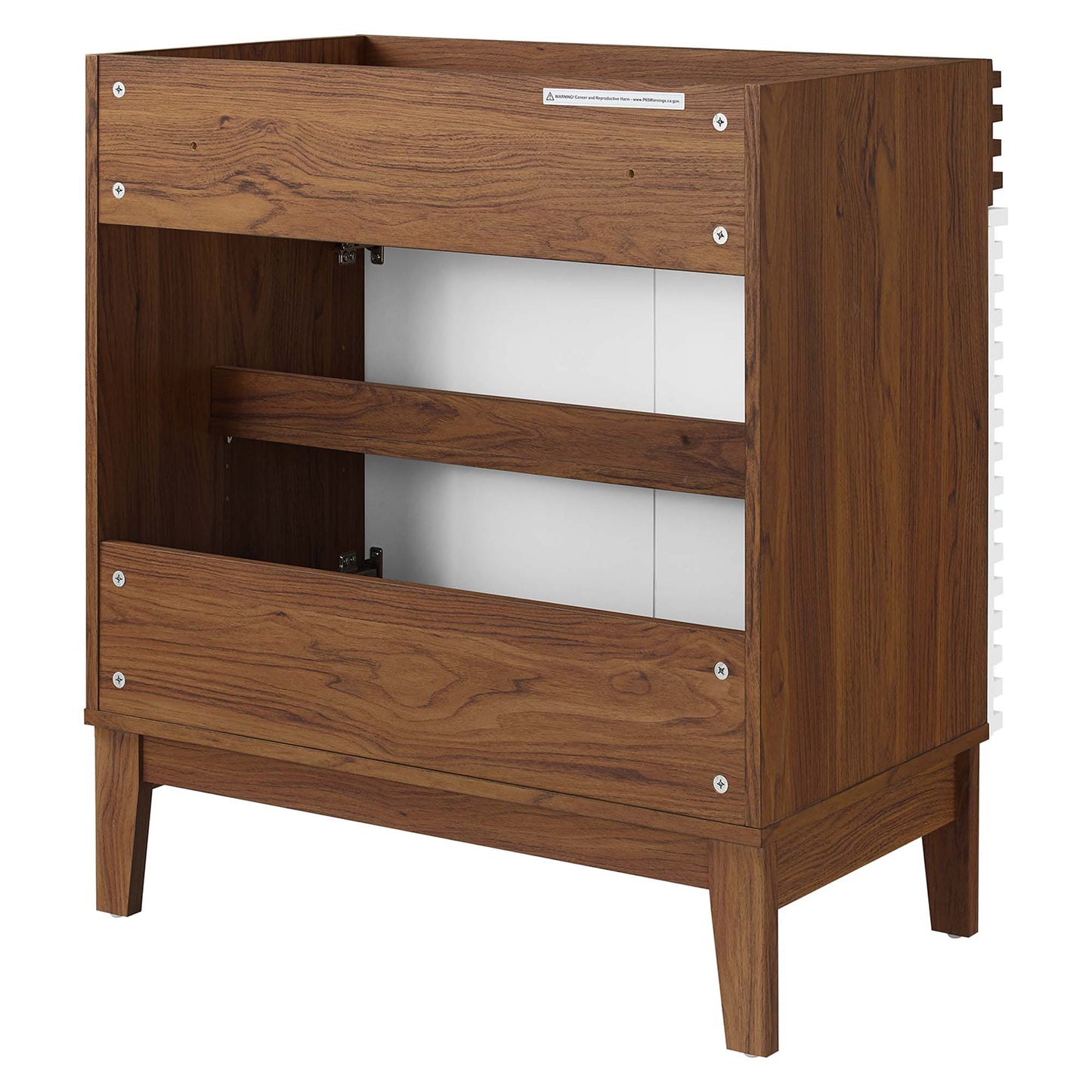 Modway Outlet Render 30" Bathroom Vanity Cabinet (Sink Basin Not Included) by Modway  Bathroom Furniture White Walnut - EEI-4851-WHI-WAL