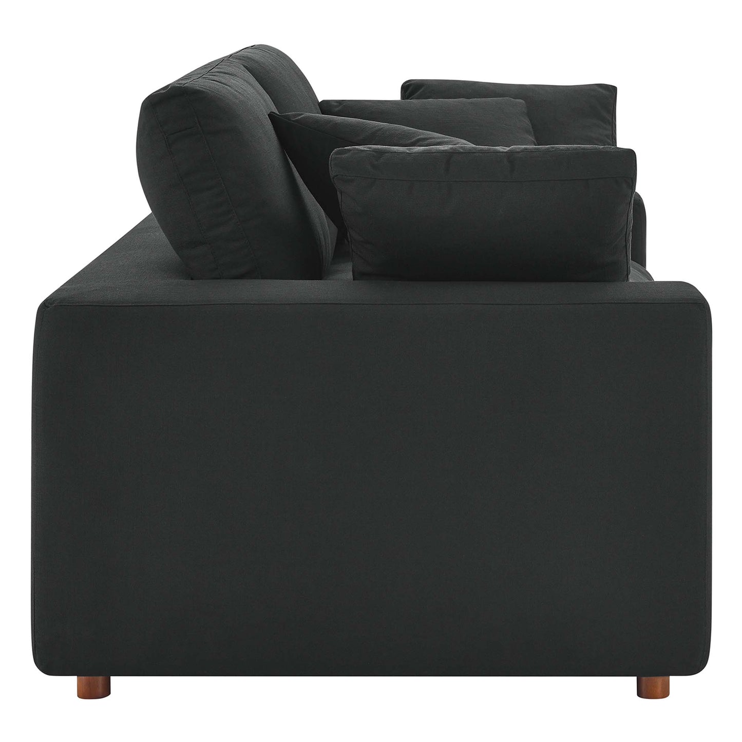 Modway Outlet Commix Down Filled Overstuffed Loveseat by Modway  Living Room Furniture Black - EEI-4859-BLK