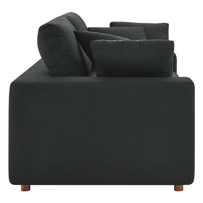 Modway Outlet Commix Down Filled Overstuffed Loveseat by Modway  Living Room Furniture Black - EEI-4859-BLK