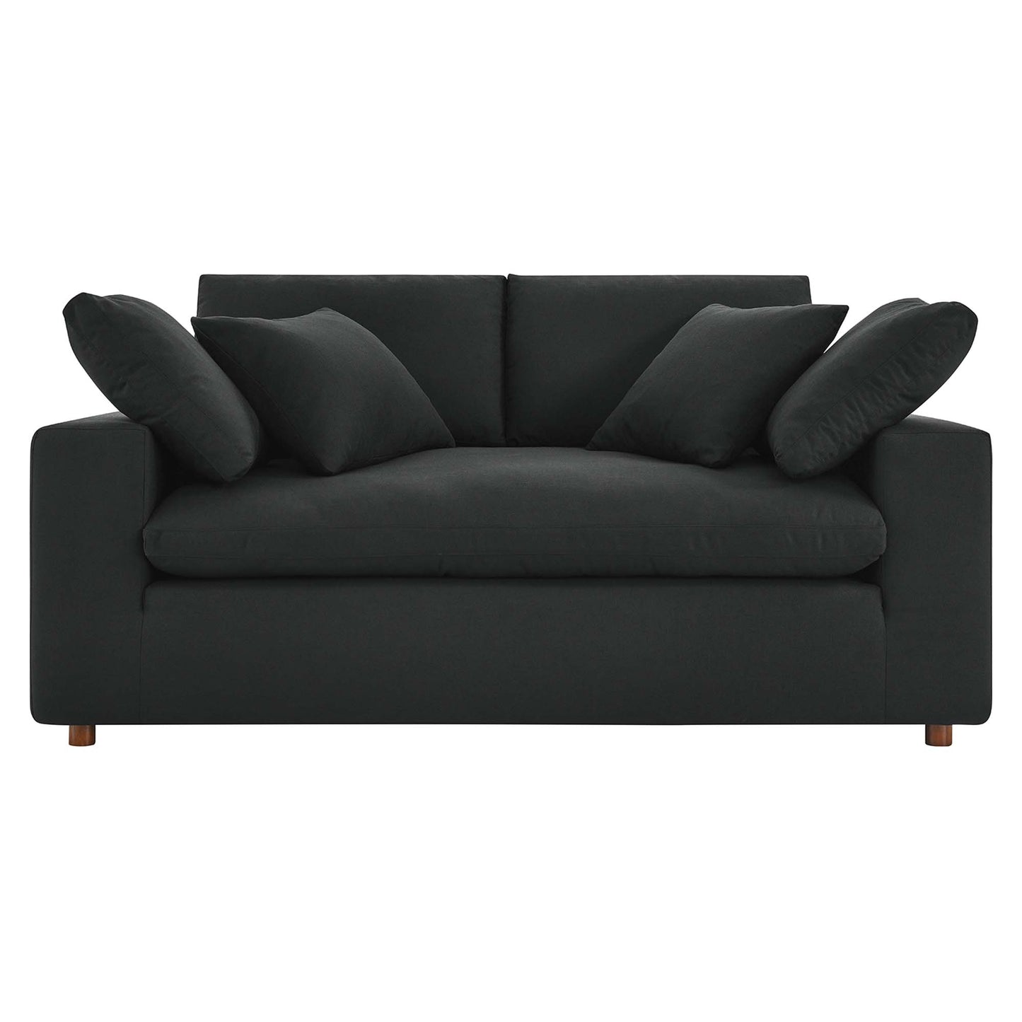 Modway Outlet Commix Down Filled Overstuffed Loveseat by Modway  Living Room Furniture Black - EEI-4859-BLK