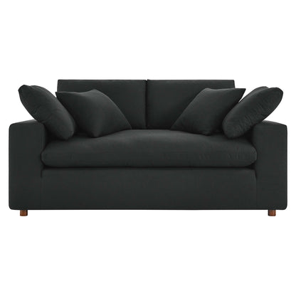 Modway Outlet Commix Down Filled Overstuffed Loveseat by Modway  Living Room Furniture Black - EEI-4859-BLK