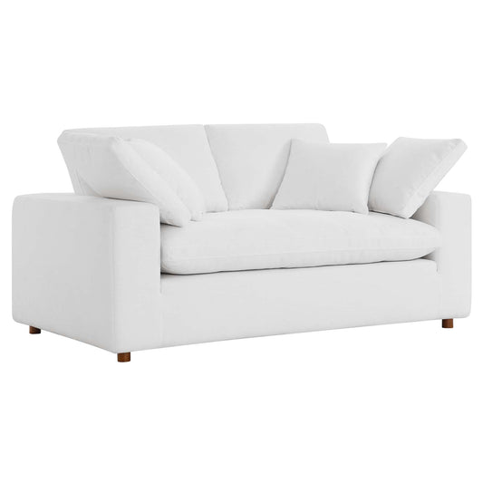 Modway Outlet Commix Down Filled Overstuffed Loveseat by Modway  Living Room Furniture Pure White - EEI-4859-PUW
