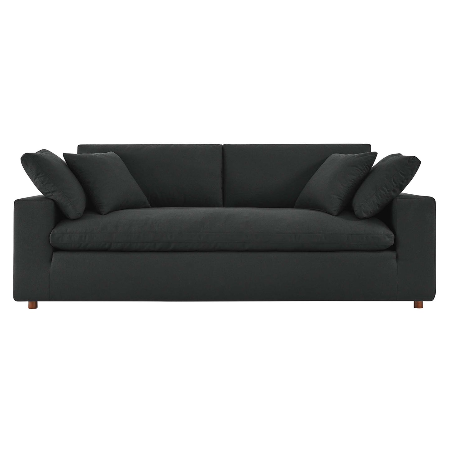 Modway Outlet Commix Down Filled Overstuffed Sofa by Modway  Living Room Furniture Black - EEI-4860-BLK