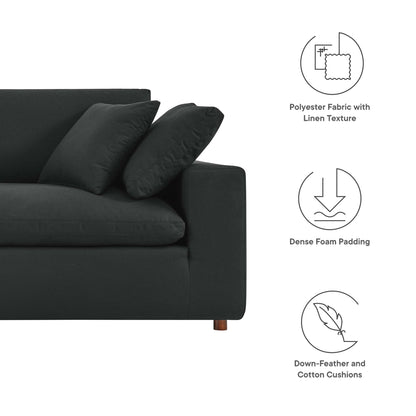 Modway Outlet Commix Down Filled Overstuffed Sofa by Modway  Living Room Furniture Black - EEI-4860-BLK