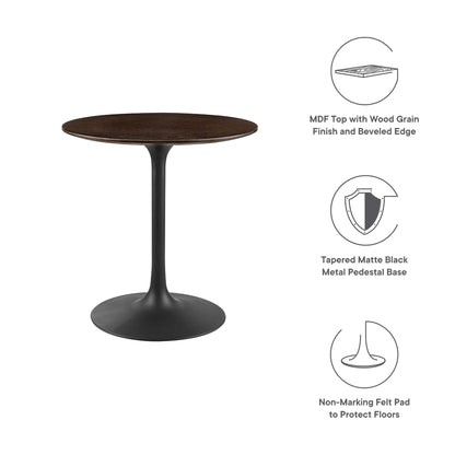 Modway - Lippa 28" Round Wood Dining Table by Modway  Bar and Dining Bar and Dining Tables Brown - EEI-4861-BLK-CHE
