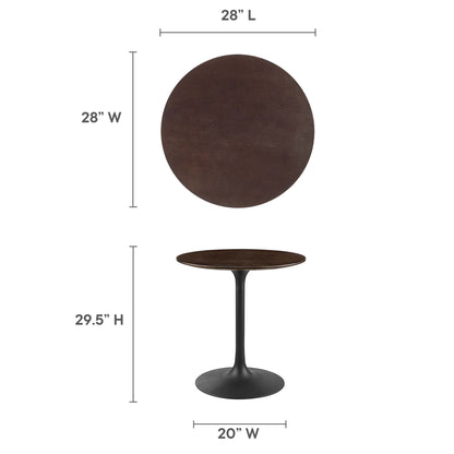 Modway - Lippa 28" Round Wood Dining Table by Modway  Bar and Dining Bar and Dining Tables Brown - EEI-4861-BLK-CHE