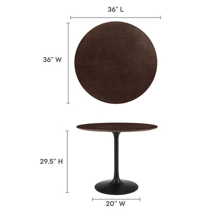 Modway - Lippa 36" Round Wood Dining Table by Modway  Bar and Dining Bar and Dining Tables Brown - EEI-4862-BLK-CHE