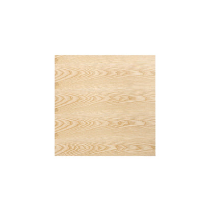 Light natural oak wood square dining table top with visible grain.