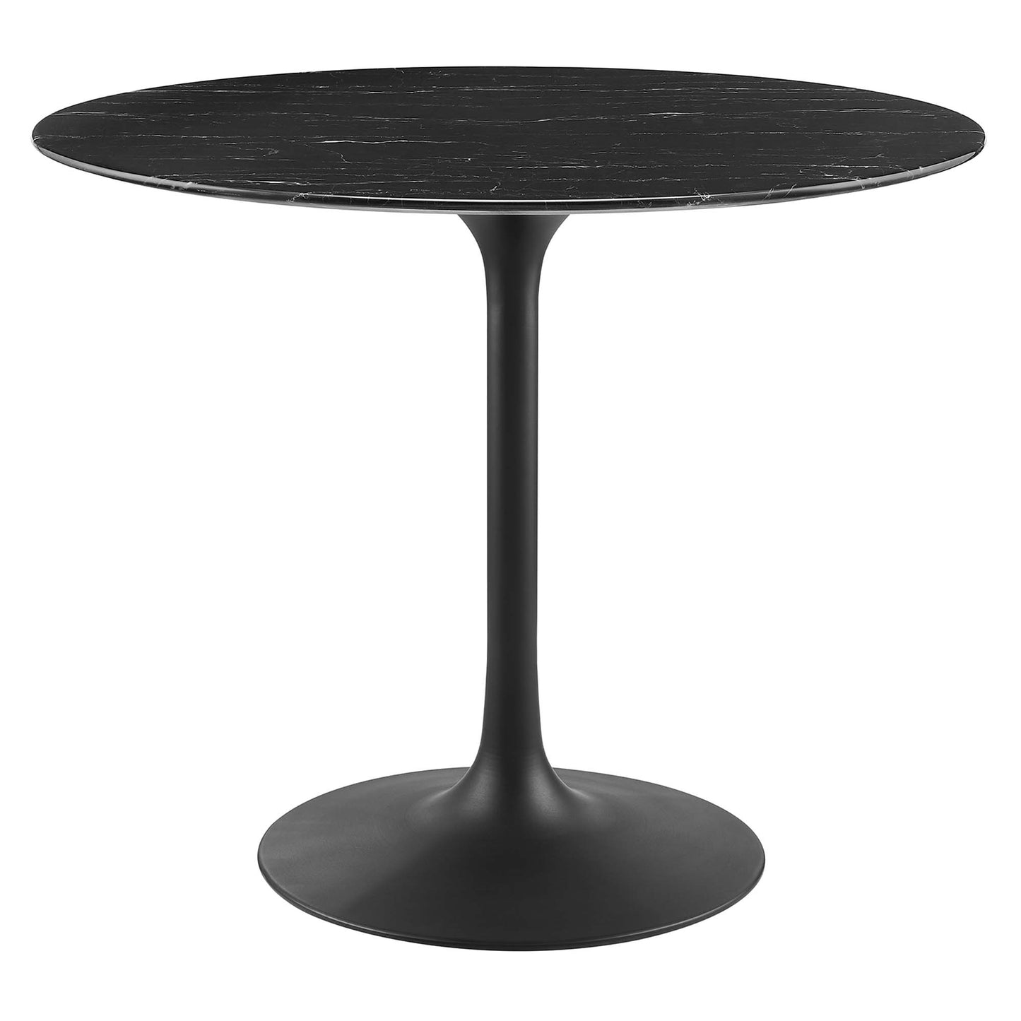 Modway - Lippa 36" Round Faux Marble Dining Table by Modway  Bar and Dining Bar and Dining Tables Black - EEI-4868-BLK-BLK