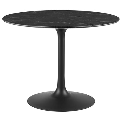 Modway - Lippa 40" Round Faux Marble Dining Table by Modway  Bar and Dining Bar and Dining Tables Black - EEI-4876-BLK-BLK