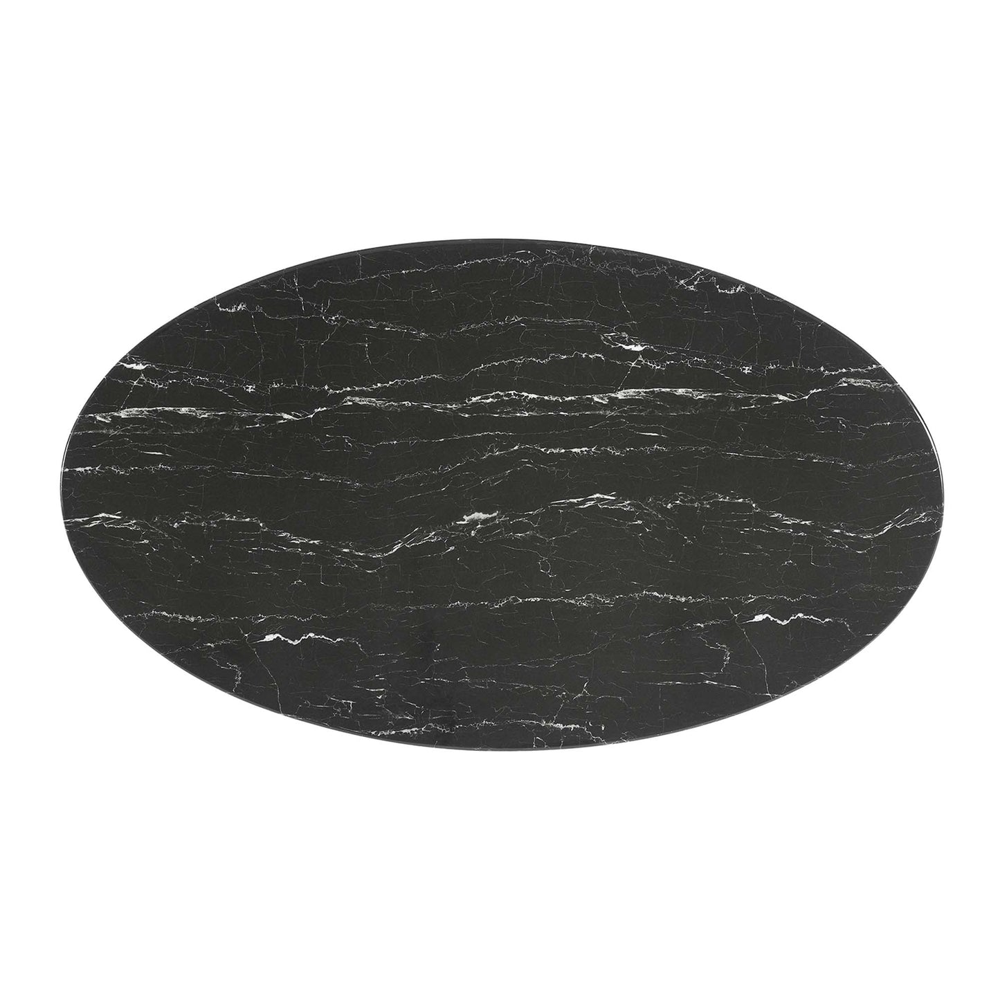 Modway - Lippa 54" Oval Faux Marble Dining Table by Modway  Bar and Dining Bar and Dining Tables Black - EEI-4880-BLK-BLK