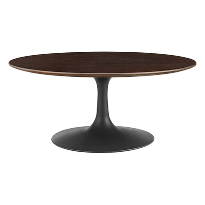 Modway - Lippa 36" Round Wood Coffee Table by Modway  Living Room Tables Brown - EEI-4882-BLK-CHE