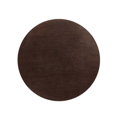 Modway - Lippa 36" Round Wood Coffee Table by Modway  Living Room Tables Brown - EEI-4882-BLK-CHE