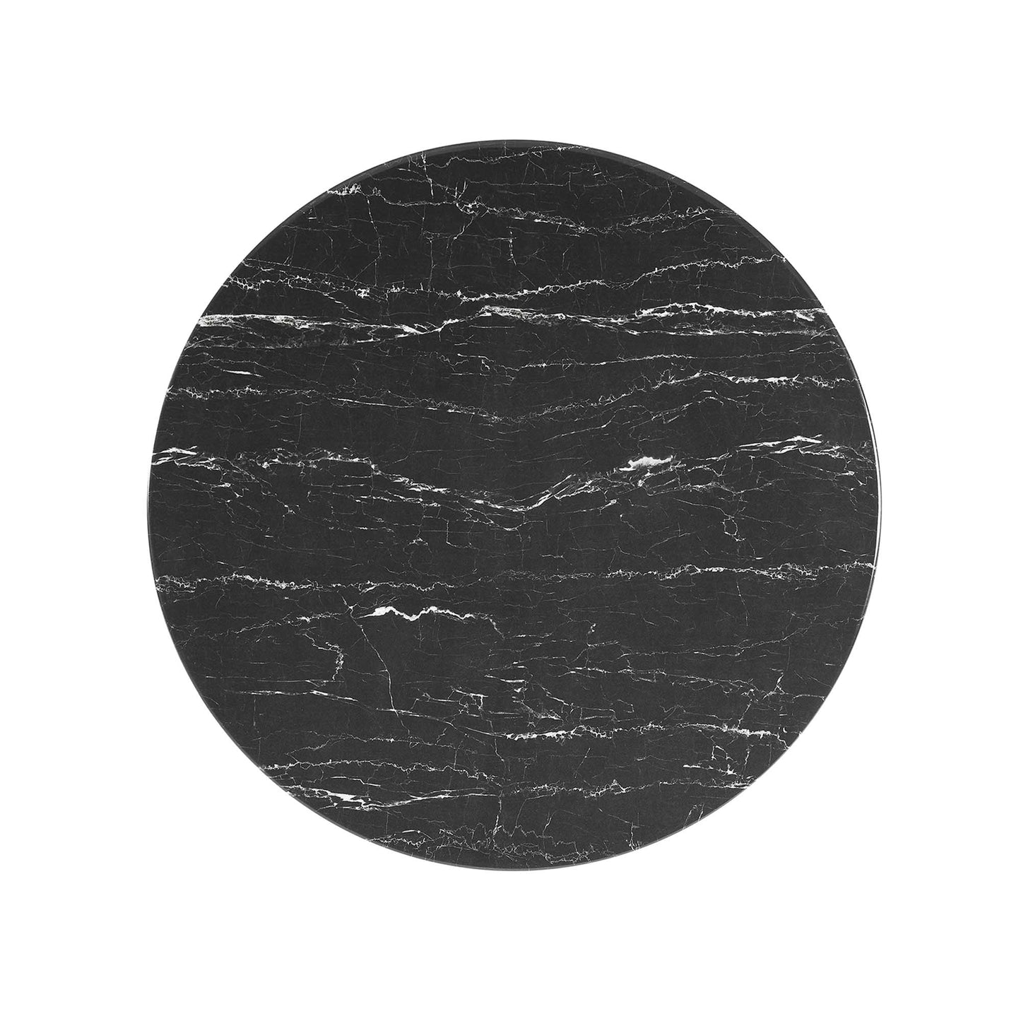 Modway - Lippa 36" Round Faux Marble Coffee Table by Modway  Living Room Tables Black - EEI-4884-BLK-BLK