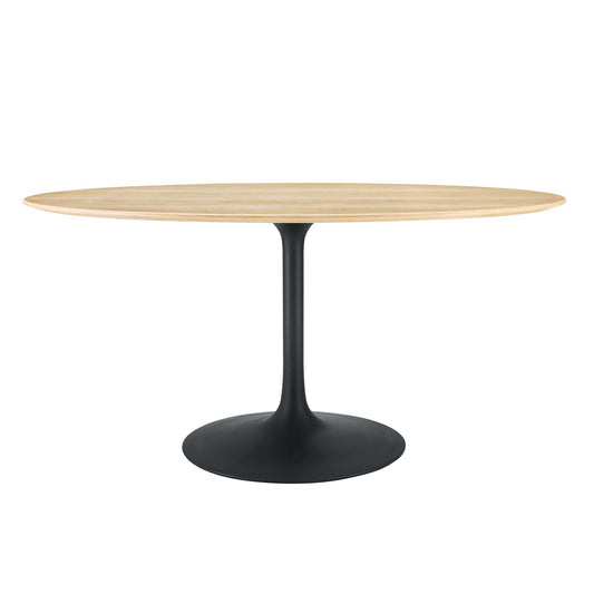 Modway Outlet Lippa 60" Oval Wood Dining Table by Modway  Bar and Dining Furniture Black Natural - EEI-4887-BLK-NAT