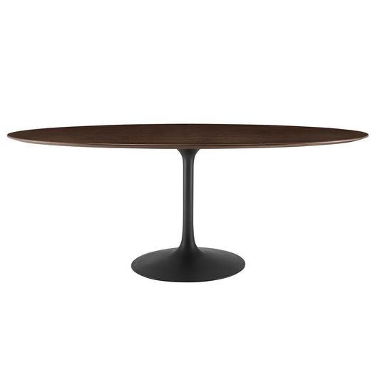 Modway Outlet Lippa 78" Oval Wood Dining Table by Modway  Bar and Dining Furniture Black Cherry Walnut - EEI-4888-BLK-CHE