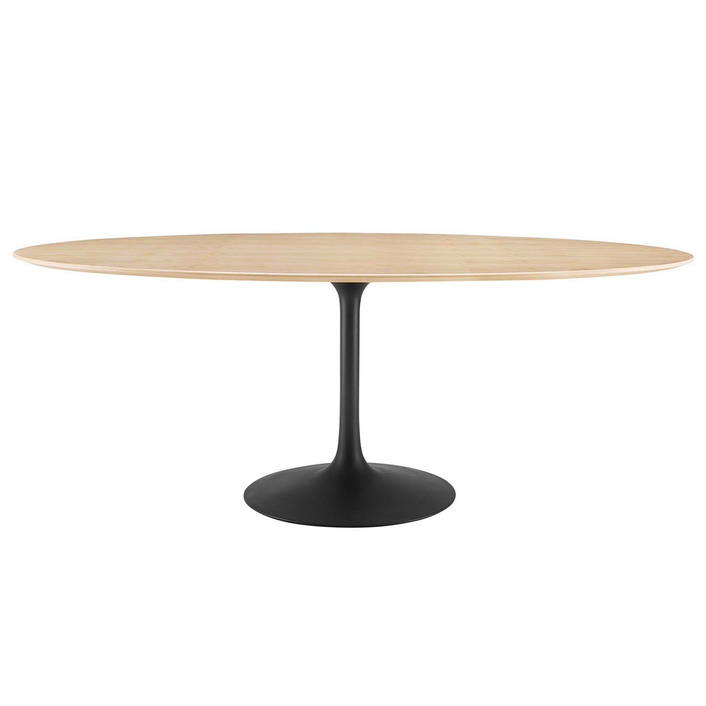 Modway Outlet Lippa 78" Oval Wood Dining Table by Modway  Bar and Dining Furniture Black Natural - EEI-4888-BLK-NAT
